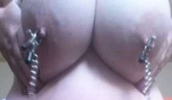 Love these squeezing my nipples.